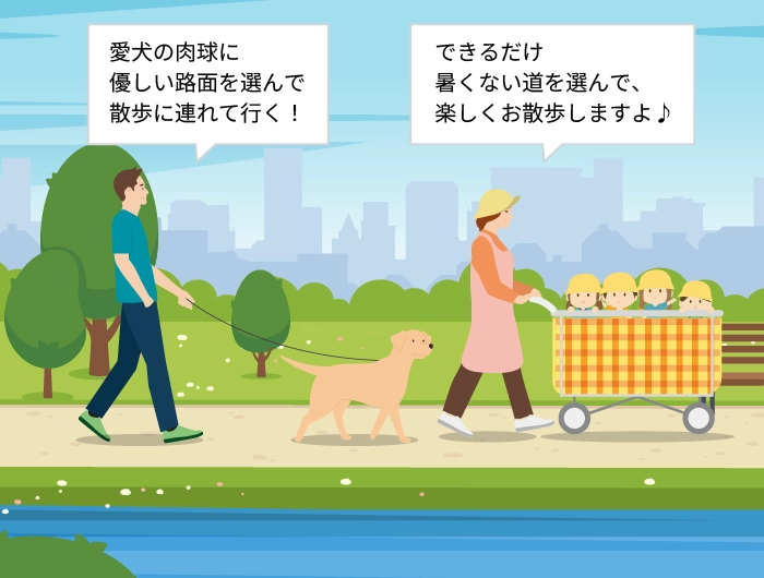 犬の散歩や園児を連れたお散歩などにも、外気温データが役立ちそう